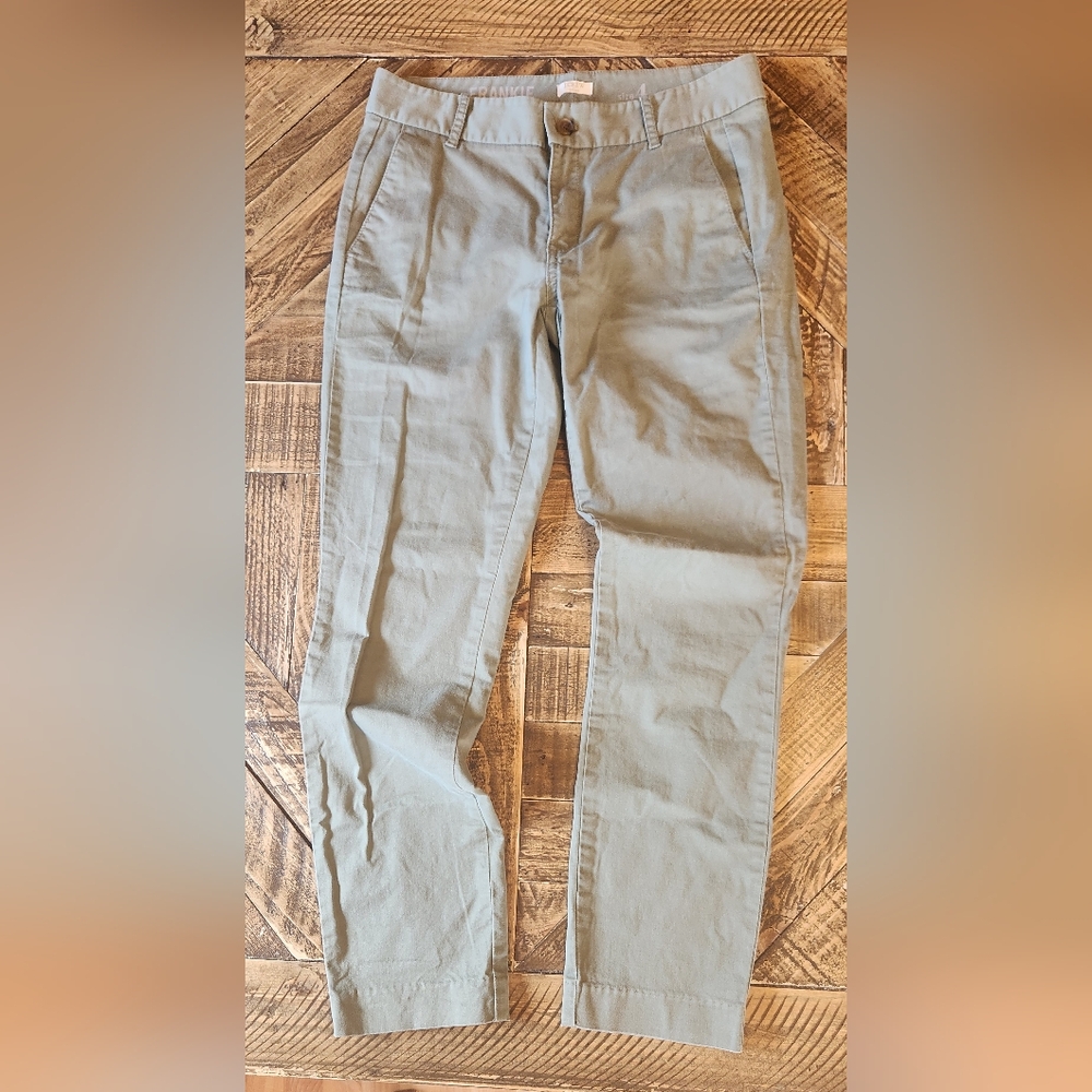 J. Crew Frankie Stretch Ankle Pants Trousers in Green Size 4 - Picture 2 of 10